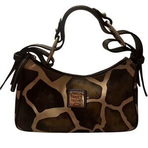 Dooney & Bourke Tan and Black Giraffe Shoulder Bag